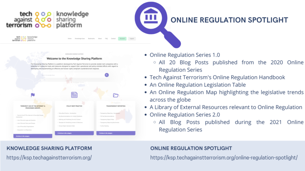 Announcing: The Knowledge Sharing Platform's Public Online Regulation Spotlight Page